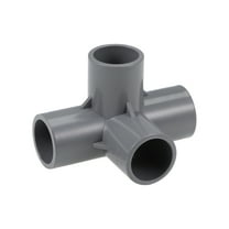 4-Way Elbow Pipe Fitting,Furniture Grade,1/2-inch Size Tee Corner Fittings Gray 10Pcs