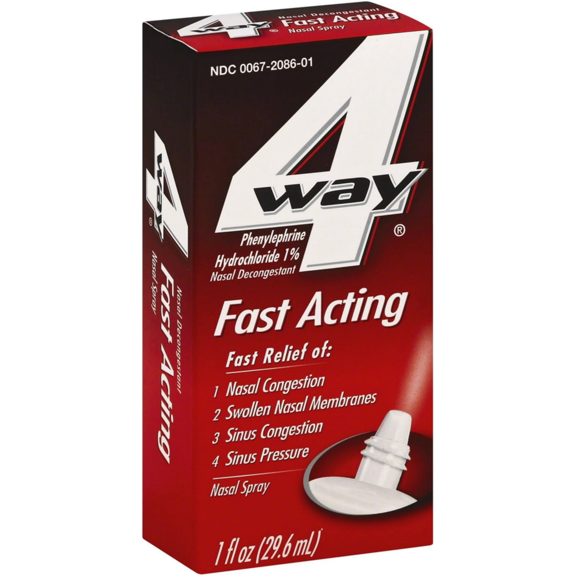 4-Way Fast Acting Nasal Spray 1 oz (Pack of 2)