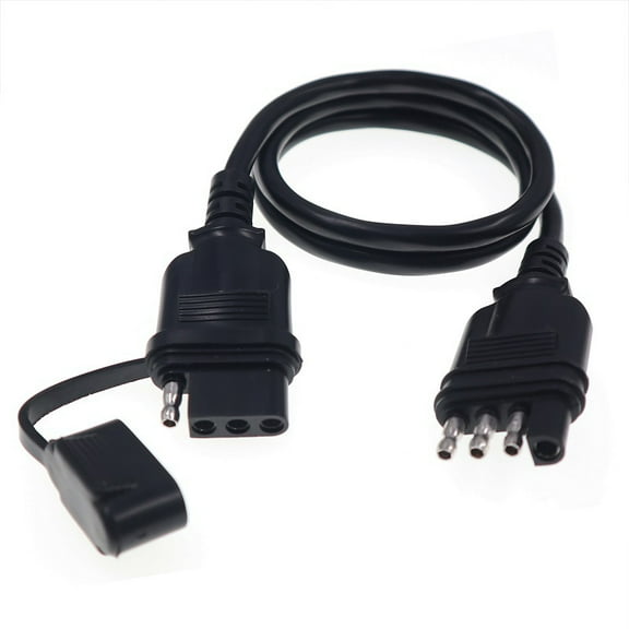 4 Way Flat Trailer End Connector with 32-Inch Jacketed Cable Wire 4 Pin Trailer Wiring Extension