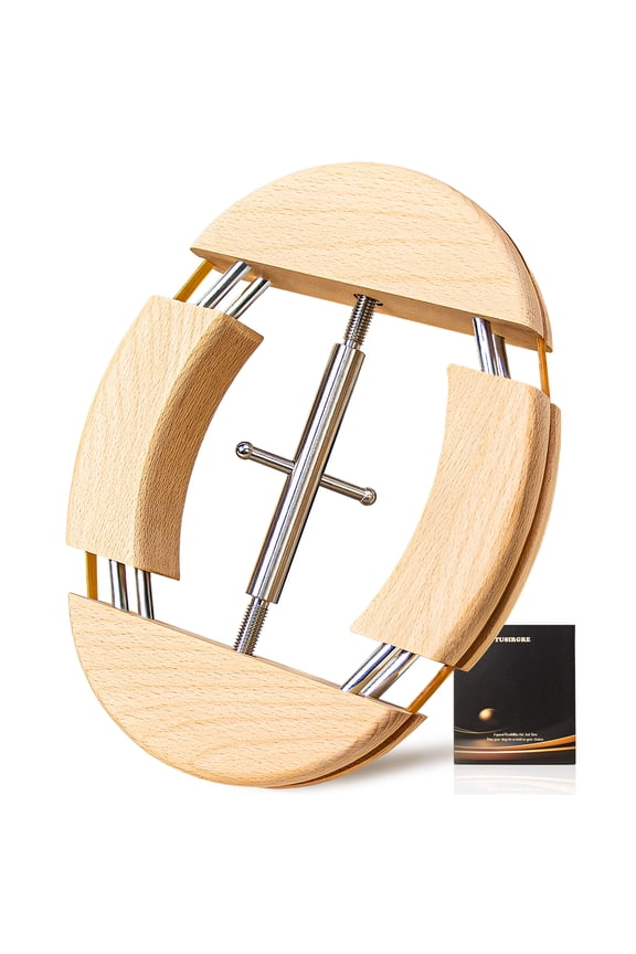 4 Way Hat Stretcher for Fitted Hats, Cowboy Hat Stretcher for Men Fits All Caps - Beech Wood, Heavy Duty of Hats Extender, Widener Shaper Large Size Hat Jack w. Sliding Wrench