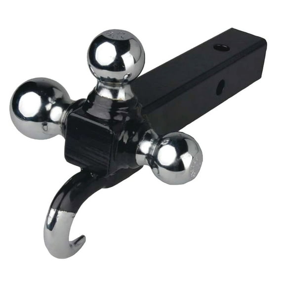 4-Way Hitch Mount, Three Balls, One Hook
