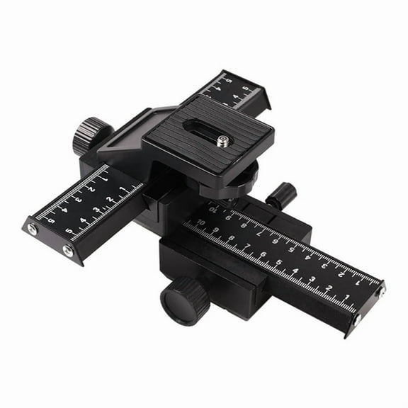 4 Way Macro Focusing Rail Slider 4 Way Macro Focusing Rail Slider for Close-Up Shot of Camera Slider,1 * Rail Slider,Black