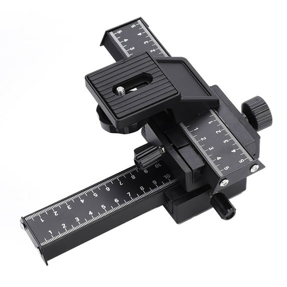 4 Way Macro Focusing Rail Slider, Close Up Shooting 1/4 Inch Screw