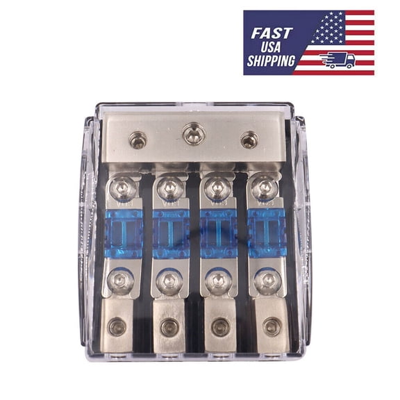 4 Way Mini ANL Blade Fuse Holder Stereo Car Audio Power Distribution Block