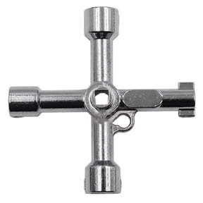 4-Way Multi-Functional Utilities Key Triangle Square Universal Triangle Key Wrench for Faucet Electrical Cabinet