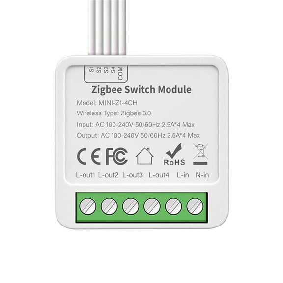 4-Way On/Off Switch Graffiti Smart ZigBee Smart 4-Way On/Off Switch Mini Concealed Box Switch
