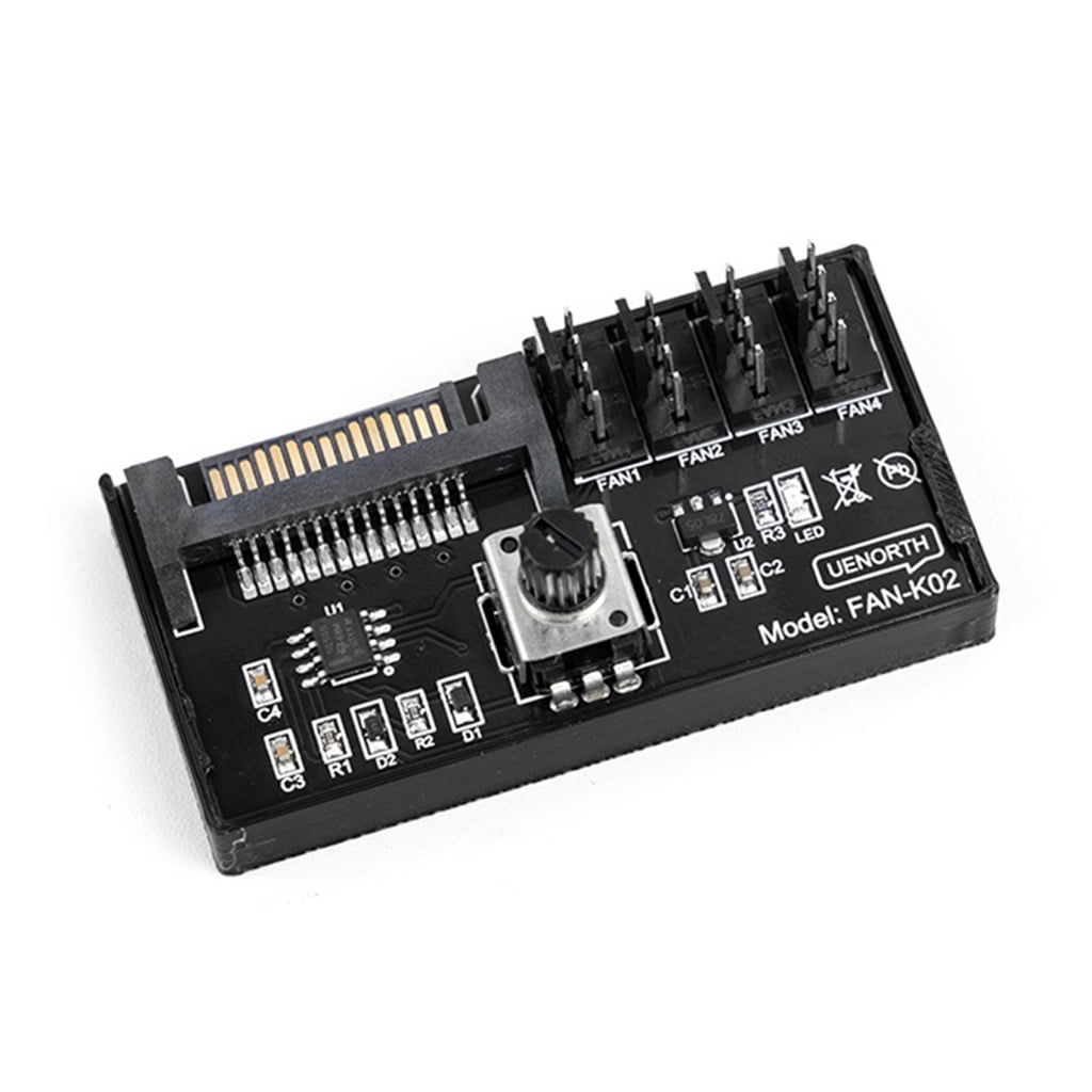 4 Way PWM Fan Controller Hubs for Servers PC NAS Multiple Fan Speed ...