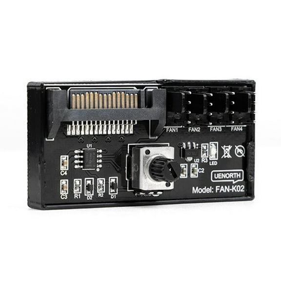 4 Way PWMs Fan Controller Hubs for Servers PC NAS Multiple Fan Speed Control High Efficiency Cooling Systems