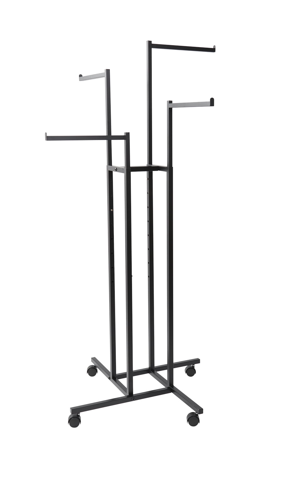 Square Rack Adjustable Picture SSW 4 Way Rack with 4 Adjustable Straight Square Arms, Black Matte ...