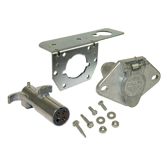 4-Way Round Car End and Trailer End Wiring Connector Kit