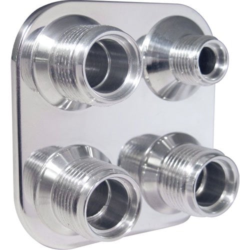 VPA 384800-MBA StreamLine 4-Way Bulkhead Plate For A/C & Heater O-Ring Lines -8