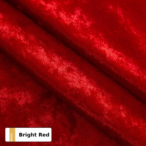 4-Way Stretch Crushed Velvet Fabric by The Yard, Shimmering Velour Knit Fabric for Apparel, Costumes, Pillows, Home Décor and DIY Crafts