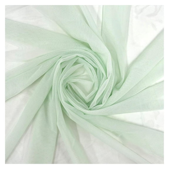 4-Way Stretch Power Mesh Fabric by The Yard - 60" Wide Nylon Spandex Sheer Net - Breathable & Stretchy Mesh Fabric for Sewing Activewear, Dresses, - Mint - 15 Yards