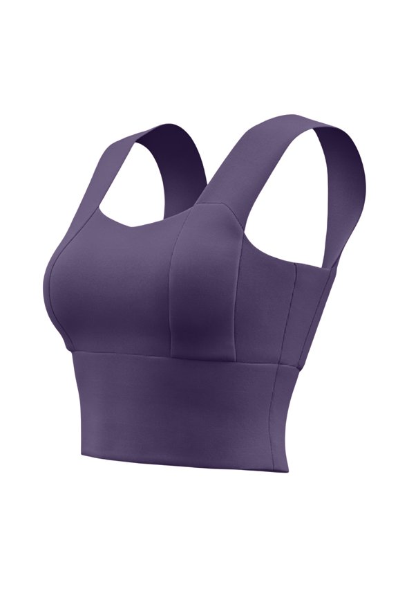 4 Way Stretch No Show Underwear Soft Stretch Fabric Seamless Underwear High Impact Running Bra for Large Bust Chafe Free Breathable Mesh Workout Medium