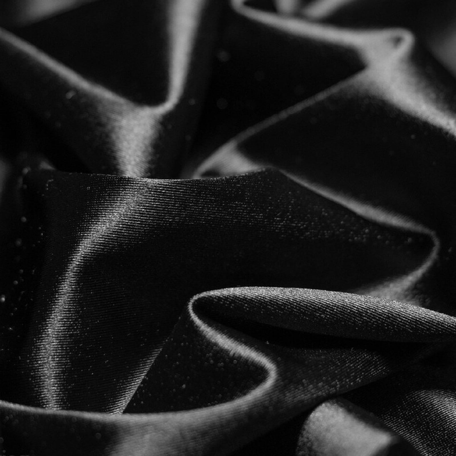 4 Way Stretch Silky Spandex Satin Fabric by the Yard - 60" Wide Shiny Satin Spandex Fabric for Dresses, Active Wear, Yoga Pants, Table Cloth - Black - 10&nbsp;Yards