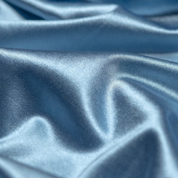 4 Way Stretch Silky Spandex Satin Fabric by the Yard - 60" Wide Shiny Satin Spandex Fabric for Dresses, Active Wear, Yoga Pants, Table Cloth - Sky Blue - 1 Yard