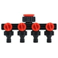 4 Way Tap Hose Connector Garden Hose Splitter Leakproof for