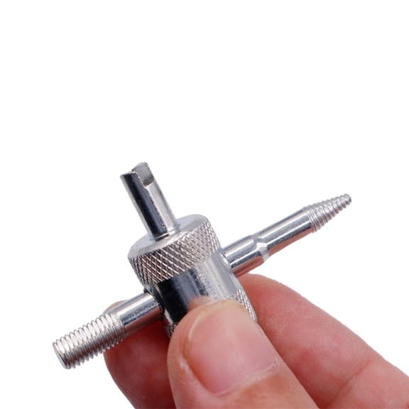 4 Way Tire Valve Stem Core Removal Tools, 4-in-1 Tyre Air Valve Stem Puller Remover and Installer Repair Kit, Multifunctional Tire Valves Core Removal Tool Wrench for Car Motorcycle Bicycle（1PCS）