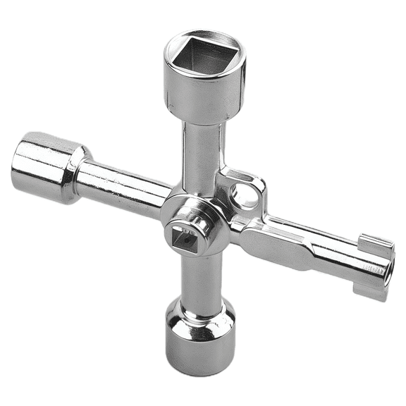 4 Way Triangle Wrench Key for Train Electrical Elevator Cabinet Multifunctional Professional Triangular Key