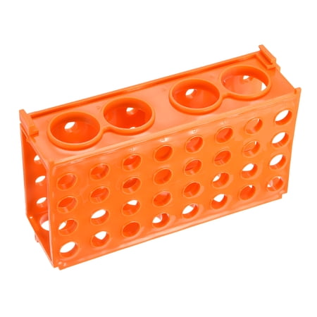 4 Way Tube Rack Polypropylene 80-Well Orange 1.8ml, 10ml, 15ml, 50ml