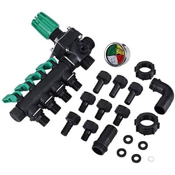 4 Way Water Splitter Agricultural Sprayer Control Valve Accessories for Garden Hose Connector Tap Splitter Hose Manifold$$Garden & Patio