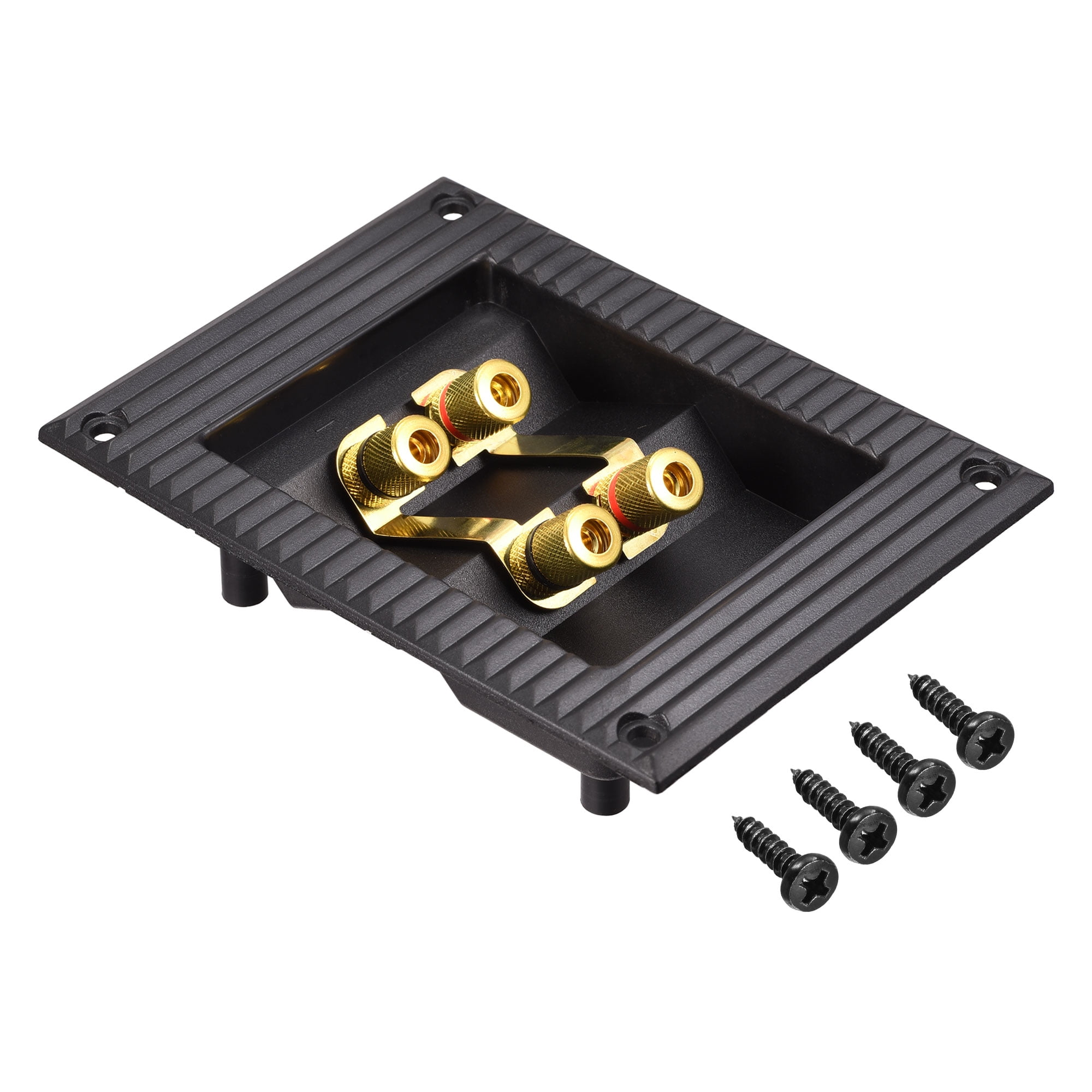 4 Ways Speaker Box Terminal Binding Post for Stereo Screw Cup Connector Subwoofer Plugs golde