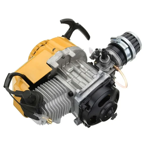 4 Wheel 49cc 2 Stroke Motorcycle Pull Start Engine Motor Transmission Engine Air Filter Mini Pocket Dirt Pit Bike ATV Quad