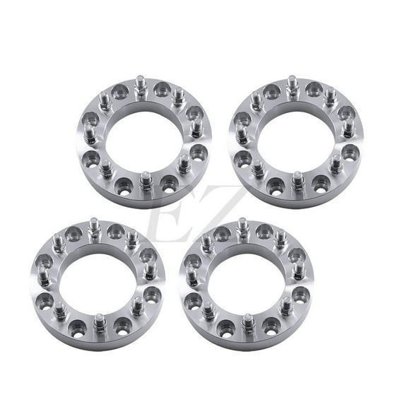 4 Wheel Adapters Spacers 8x6.5 to 8x6.5 Thickness 1 Inch 14x1.5 Studs