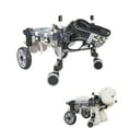 thumbnail image 1 of 4-Wheel Dog Wheelchair for Little, Medium, Large Pets, Adjustable Pets Cart Mobility Aids, Chest & Thigh Support, XS, 1 of 9