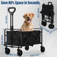 thumbnail image 1 of 4-Wheel Foldable Garden Handcart | Heavy-Duty Cargo Transport w/ One-Hand Carry | Portable Foldable Design for Easy Storage, 1 of 8