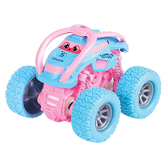 4 Wheel Inertia Powered Off-Road Vehicle, Stunt Dumper Truck with Pull-Back Action for 3-5 Years, All-Terrain Model Car