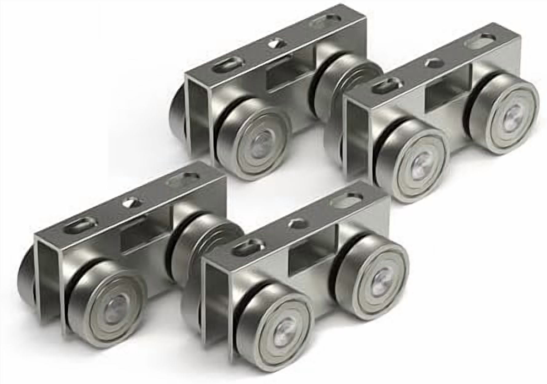 4 Wheel Light Duty Trolley Assembly Roller Trolley Easy Bolt ...