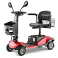 thumbnail image 1 of 4-Wheel Mobility Scooter, 24V 350W Foldable Mobility Scooters For Seniors Adult, Collapsible Electric Scooter Wheelchair With Mirror, Headlight, Two Baskets, 12.5 Mile, Max 5mph, 1 of 7