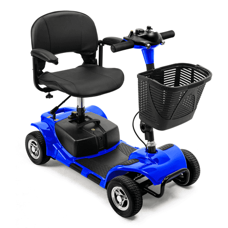 Ndrfhaj 4-Wheel Mobility Scooter with Adjustable Features, Blue, 300 lb Limit
