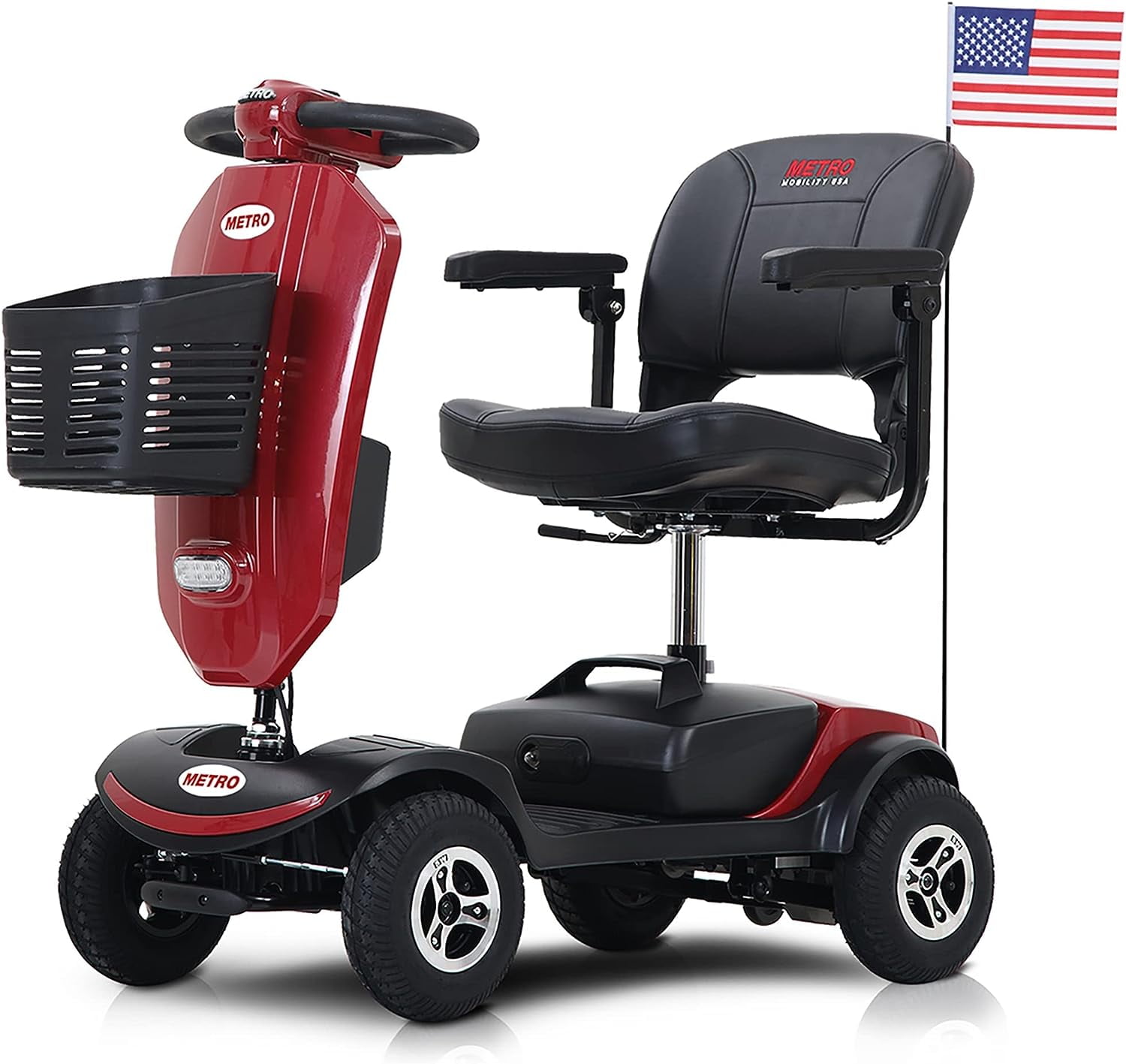 4 Wheel Mobility Scooters for Adults, Collapsible Electric Powered