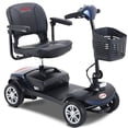 thumbnail image 1 of 4 Wheel Mobility Scooters for Senior, Outdoor Travel Electric Wheel Chair Scooter with Detachable Basket, Adults Mobility Scooters with Control Panel, Max Speed 4.97mph, 300lbs, Blue, SS118, 1 of 9