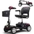 thumbnail image 1 of 4 Wheel Mobility Scooters for Senior, Outdoor Travel Electric Wheel Chair Scooter with Detachable Basket, Adults Mobility Scooters with Control Panel, Max Speed 4.97mph, 300lbs, Plum, SS168, 1 of 7