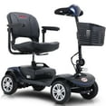 thumbnail image 1 of 4 Wheel Mobility Scooters for Seniors, Portable Folding Electric Mobility Scooter with Suspension, 360° Swivel Seat, Basket & Long-range Battery, Up to 300lbs/15.5 Miles, Blue, 1 of 9