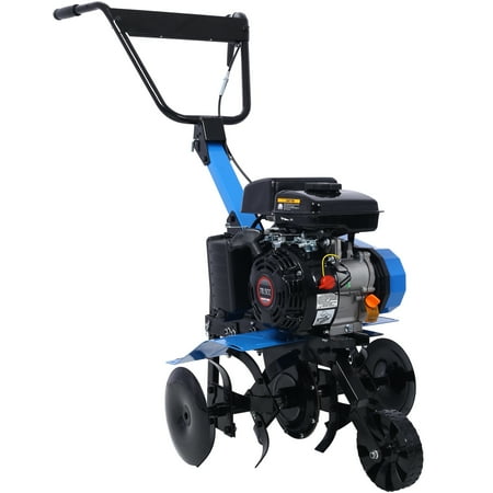 Gas Powered Garden Tiller Cultivator, 78.5CC 4-Stroke Rototiller for Gardening, Soil Tiller with 17.7" Width & 5.9" Depth, Heavy Duty Lawn Cultivator with Transport Wheels, 3.0HP Engine