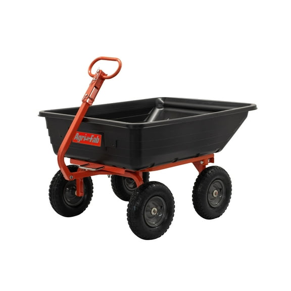 Agri-Fab 1,200 lb Tow Capcity 4-Wheel Poly Convertible Pull/Tow Garden Dump Cart Model # 45-0594