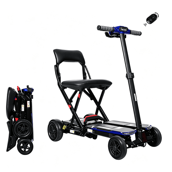 4-Wheel Remote Folding Mobility Scooter for Adults and Seniors, super lightweight and compact plus NFC Electric Foldable Mobility Scooter