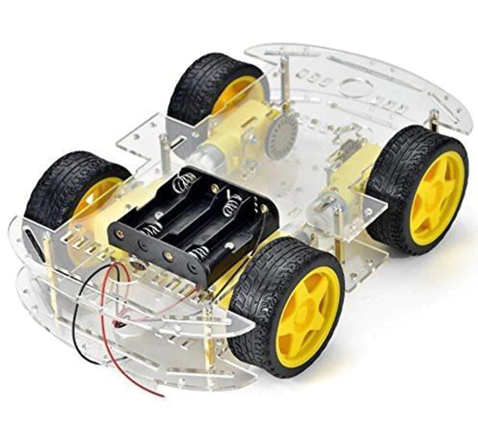 4-Wheel Robot Smart Car Chassis Kits with Speed Encoder for Raspberry ...