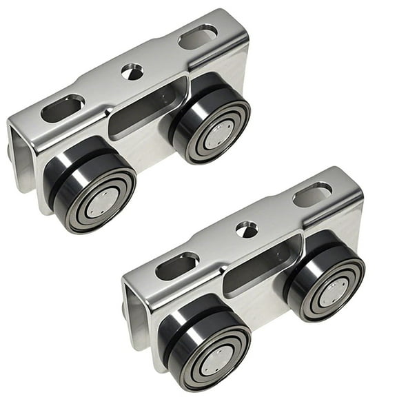 4 Wheel Trolley Assembly Rollers,Load & Stable Roller Trolley for Electric Hoist, Suit for 1-5/8in Wide and Taller 2Pcs,2Pcs x Stable Roller