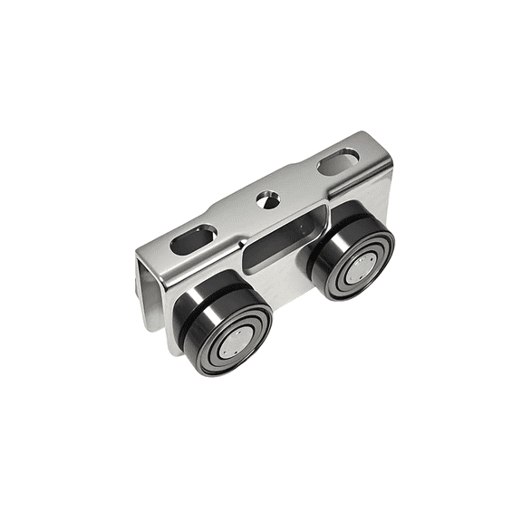 1 Wheel Trolley Assembly Rollers, Upgraded Load & Stable Silent Roller Trolley Compatible with 1-5/8" Wide and Taller Strut Channel, P1000/ P5000 Series (Silver 1 Pack)