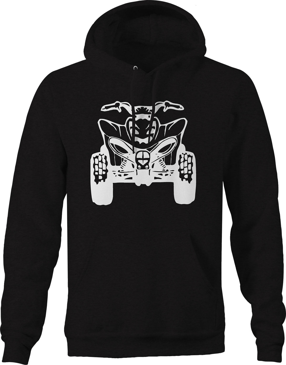 Wheeler ATV 4x4 Wheelie Dirt Track Pullover Hoodie Medium Black