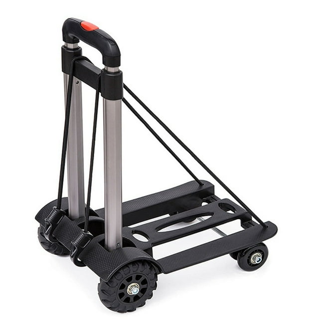 4 Wheels Folding Trolley Aluminium Alloy Foldable Hand Truck Luggage
