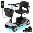 thumbnail image 1 of 4 Wheels Mobility Scooter for Seniors & Adults,15 Miles Electric Folding Wheelchair Device for Travel,Sunderwell,USB Port,300 lbs Capacity,Silver, 1 of 11