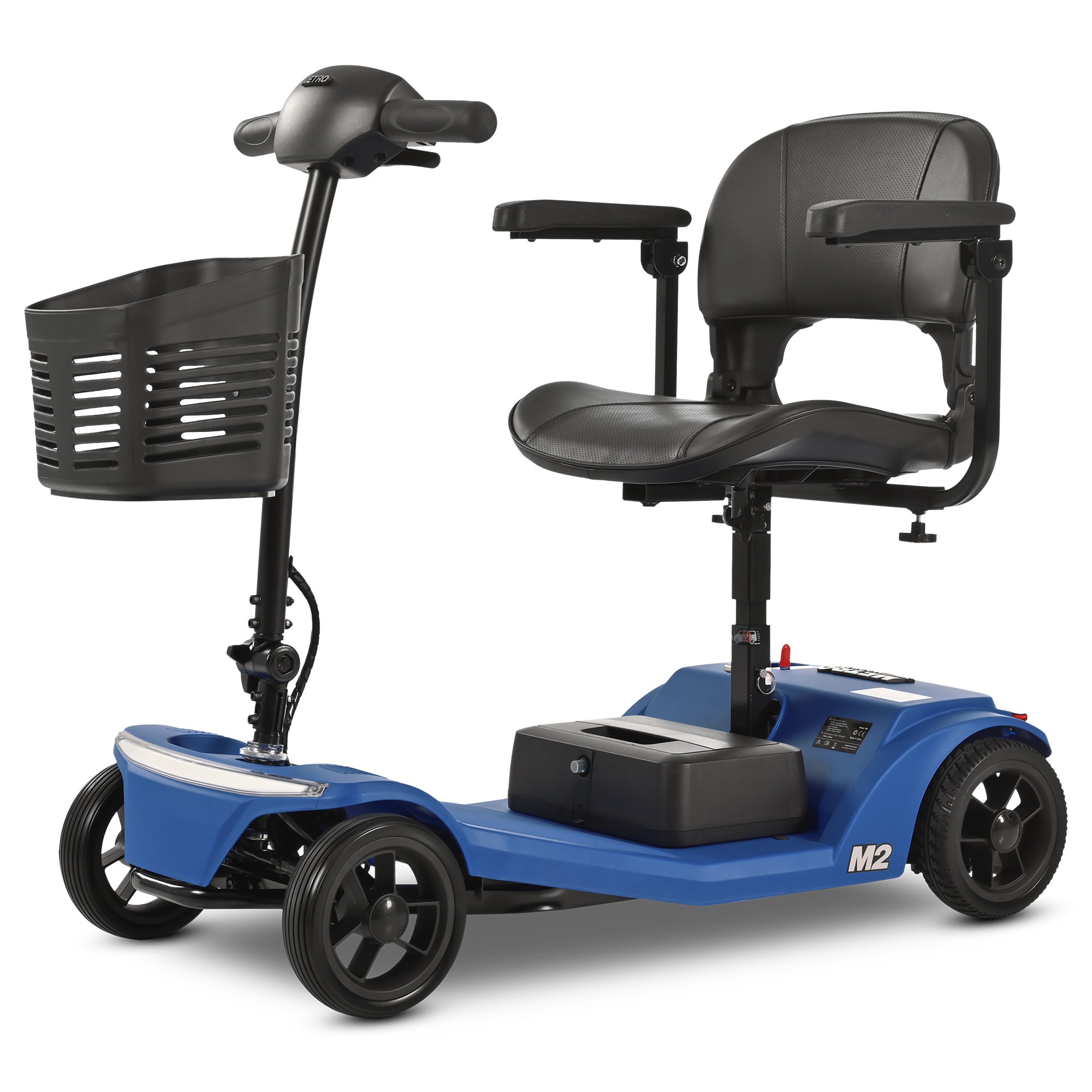 LEGAHOME Compact Mobility Scooter, Electric Powered 4 Wheels Scooter for Seniors, Lightweight Folding Motorized Scooters with LED Headlight, Heavy Duty Elderly Mobility Scooter, Holds 330lb, Blue