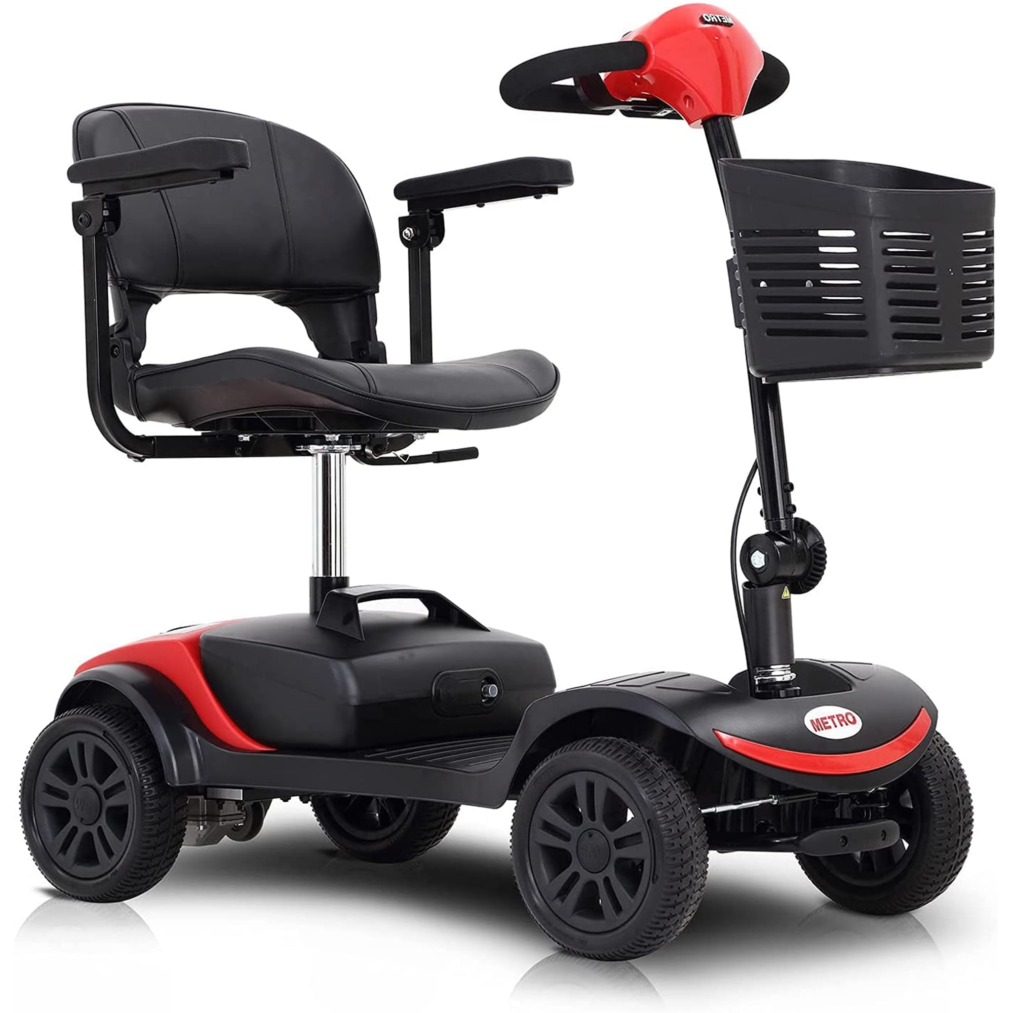 4 Wheels Mobility Scooter, Folding Lightweight Travel Mobility Scooter