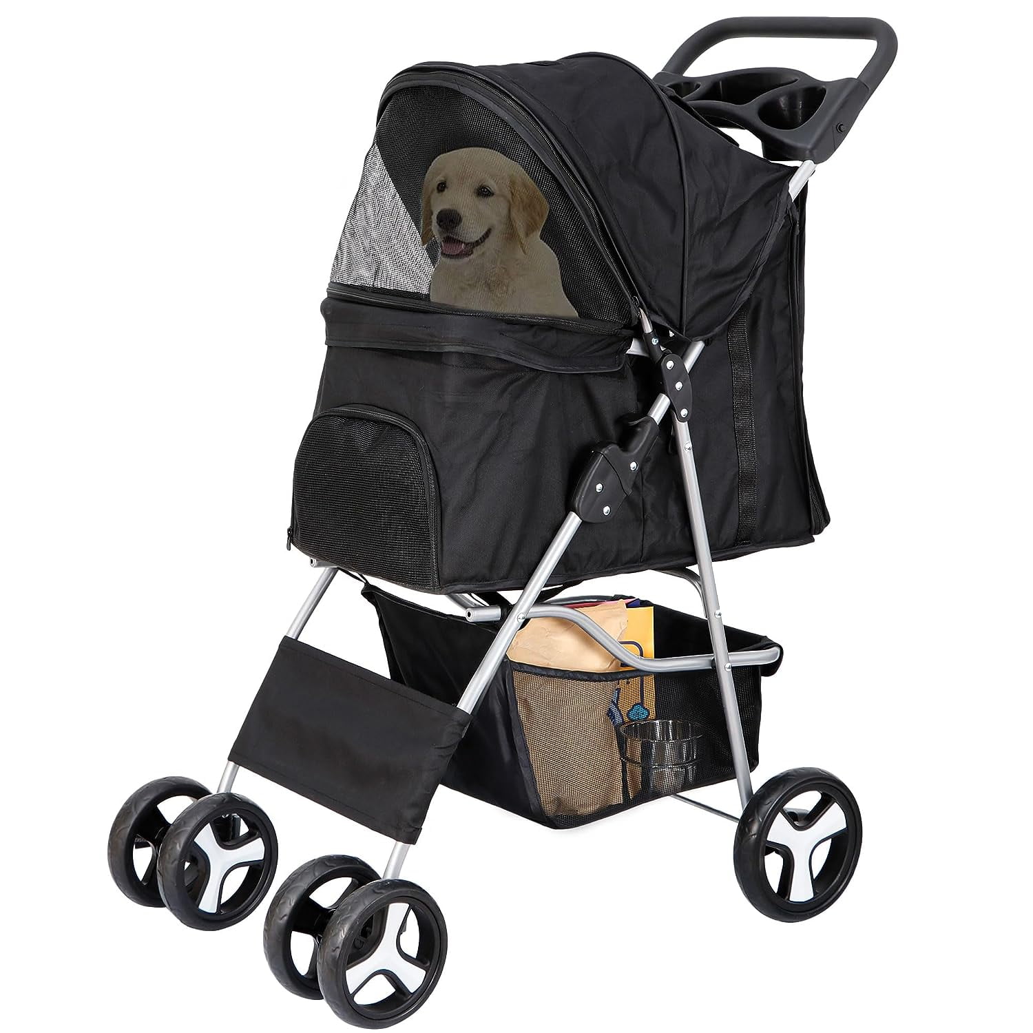 Compact Stroller Foldable Pet Stroller Lightweight Carrier For